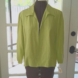 Talbots Open-Front Jacket Silk-Blend Sz 10  NWT